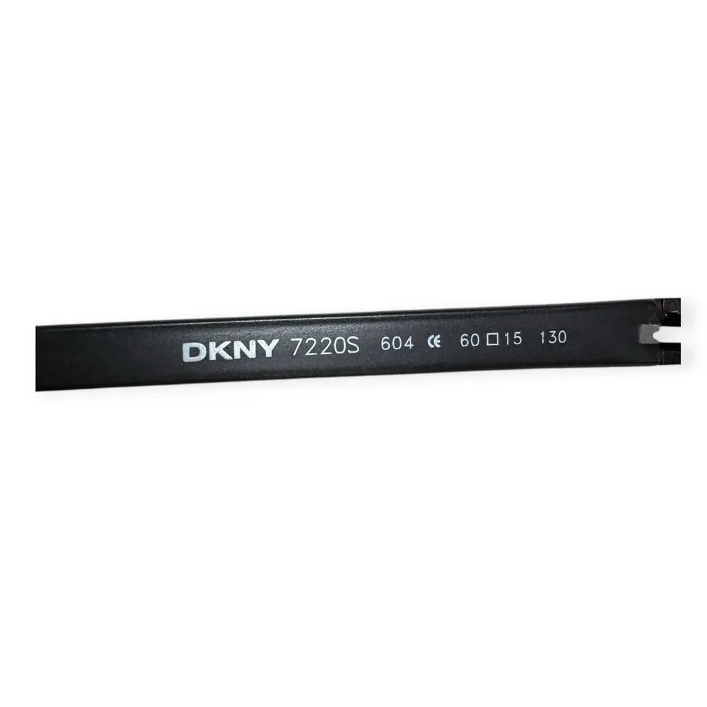 DKNY‎ 7220S Rectangle Sunglasses Rimless Gray/Purple Lenses Sleek Retro Shades